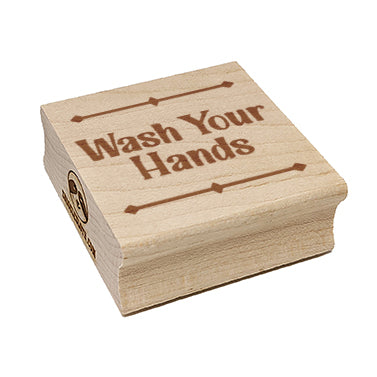 Wash Your Hands Square Rubber Stamp for Stamping Crafting