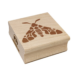 Artsy Detailed Moth Spring Summer Nature Lamp Square Rubber Stamp for Stamping Crafting