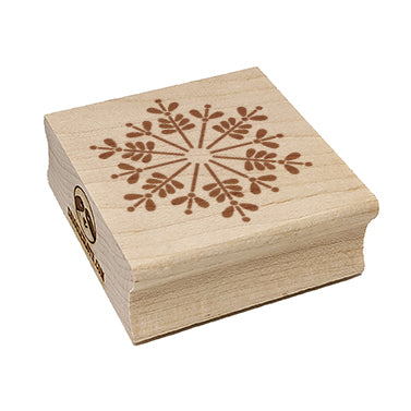 Elegant Sweet Snowflake Winter Christmas Holiday Square Rubber Stamp for Stamping Crafting