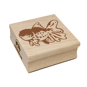 Fancy Lionhead Goldfish Aquarium Pet Square Rubber Stamp for Stamping Crafting