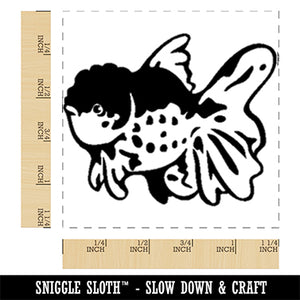 Fancy Lionhead Goldfish Aquarium Pet Square Rubber Stamp for Stamping Crafting