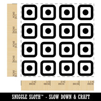 Circle in Square Pattern Square Rubber Stamp for Stamping Crafting