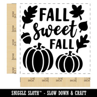 Sweet Fall Pumpkins Acorn Square Rubber Stamp for Stamping Crafting