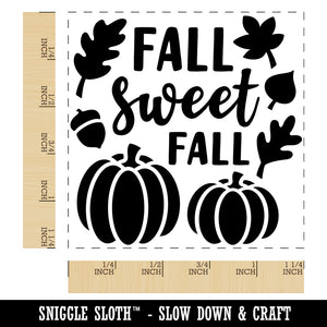 Sweet Fall Pumpkins Acorn Square Rubber Stamp for Stamping Crafting