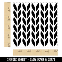 Knit Stitch Pattern Square Rubber Stamp for Stamping Crafting