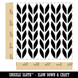 Knit Stitch Pattern Square Rubber Stamp for Stamping Crafting
