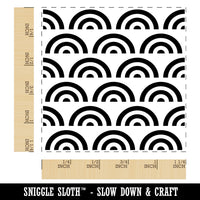 Rainbow Pattern Square Rubber Stamp for Stamping Crafting