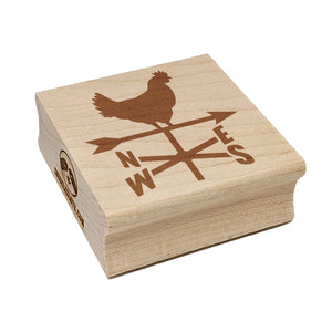 Rooster Weathervane North South West East Square Rubber Stamp for Stamping Crafting