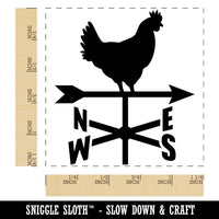 Rooster Weathervane North South West East Square Rubber Stamp for Stamping Crafting