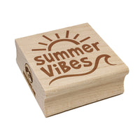 Summer Vibes Square Rubber Stamp for Stamping Crafting