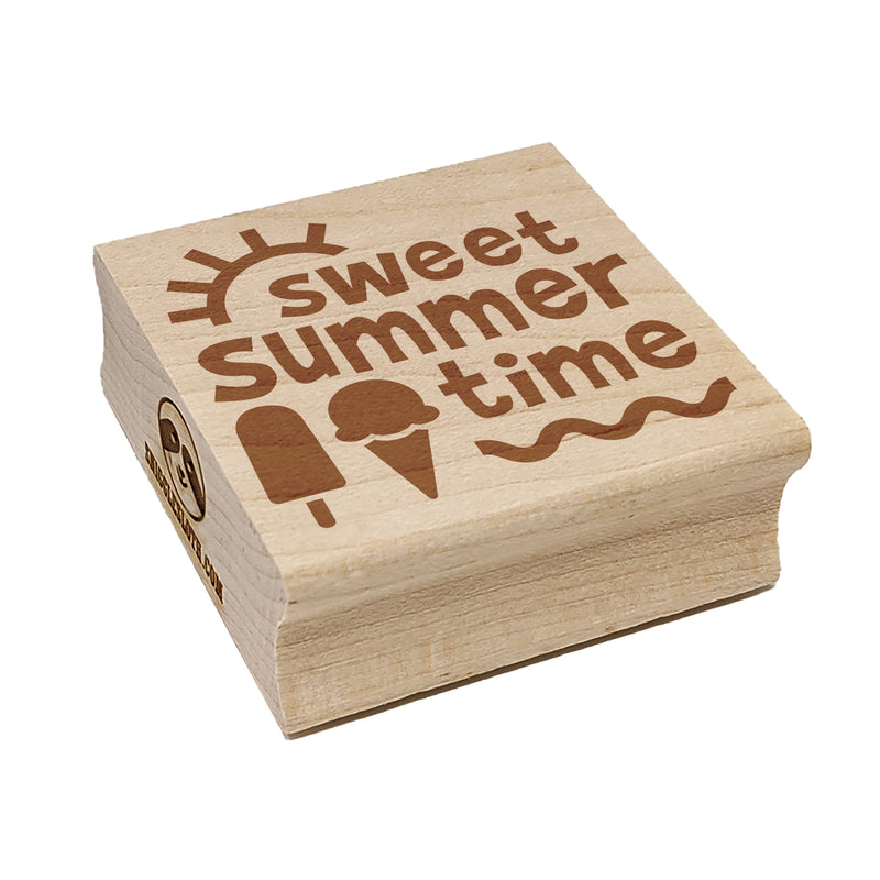 Sweet Summer Time Square Rubber Stamp for Stamping Crafting