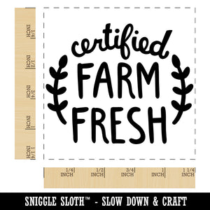 Certified Farm Fresh Square Rubber Stamp for Stamping Crafting