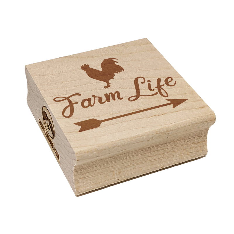 Farm Life Rooster Arrow Weathervane Square Rubber Stamp for Stamping Crafting