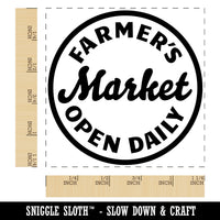 Farmer's Market Open Daily Square Rubber Stamp for Stamping Crafting
