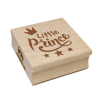 Little Prince Cursive with Crown and Stars Square Rubber Stamp for Stamping Crafting