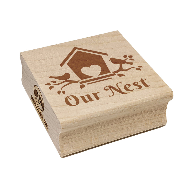 Our Nest Bird House Home Love Square Rubber Stamp for Stamping Crafting