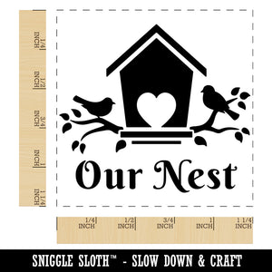 Our Nest Bird House Home Love Square Rubber Stamp for Stamping Crafting
