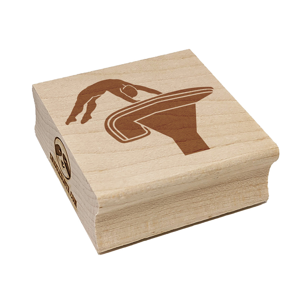 Vault Artistic Gymnastics Square Rubber Stamp for Stamping Crafting
