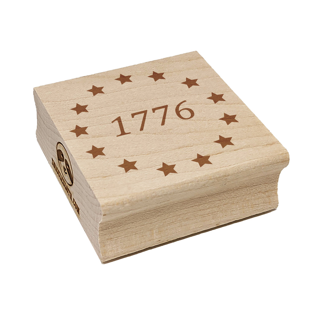 1776 Betsy Ross Flag Stars USA United States of America Square Rubber Stamp for Stamping Crafting