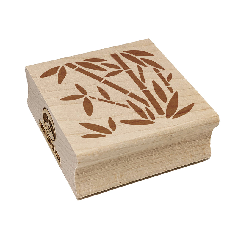 Bamboo Plants Square Rubber Stamp for Stamping Crafting