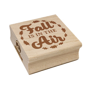 Fall is in the Air Square Rubber Stamp for Stamping Crafting