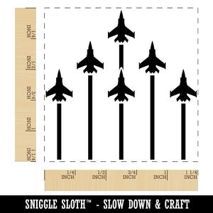 Fighter Jet Formation Square Rubber Stamp for Stamping Crafting