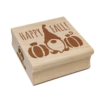 Happy Fall Pumpkin Gnome Square Rubber Stamp for Stamping Crafting