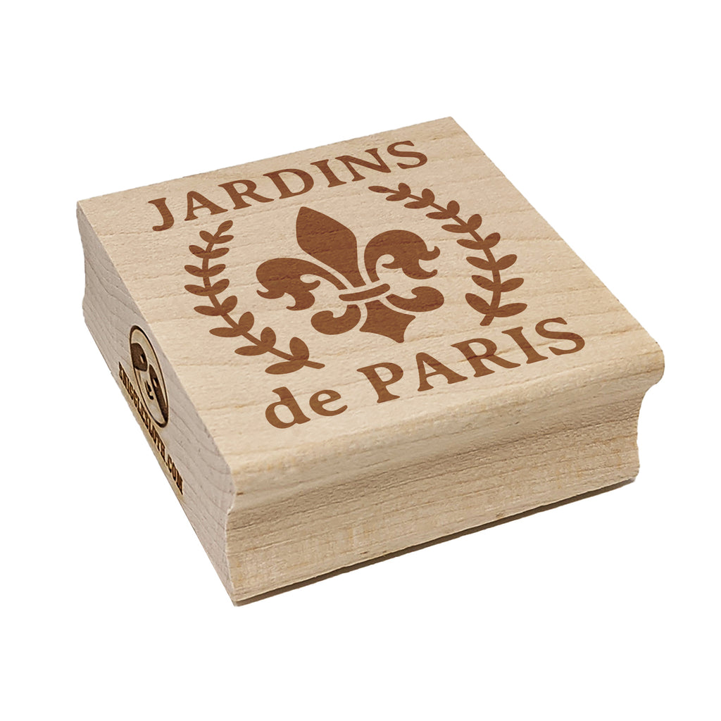 Jardins de Paris Fleur de Lis Square Rubber Stamp for Stamping Crafting