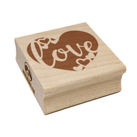 Love in Heart Wedding Anniversary Valentine's Day Square Rubber Stamp for Stamping Crafting