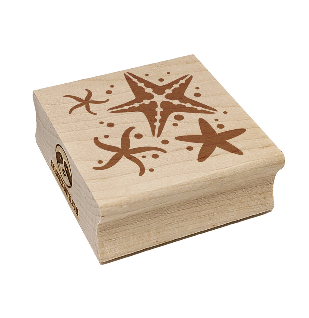 Ocean Starfish Sea Stars Square Rubber Stamp for Stamping Crafting