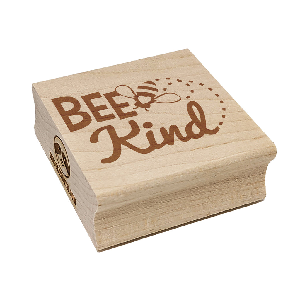 Bee Kind Honey Insect Square Rubber Stamp for Stamping Crafting
