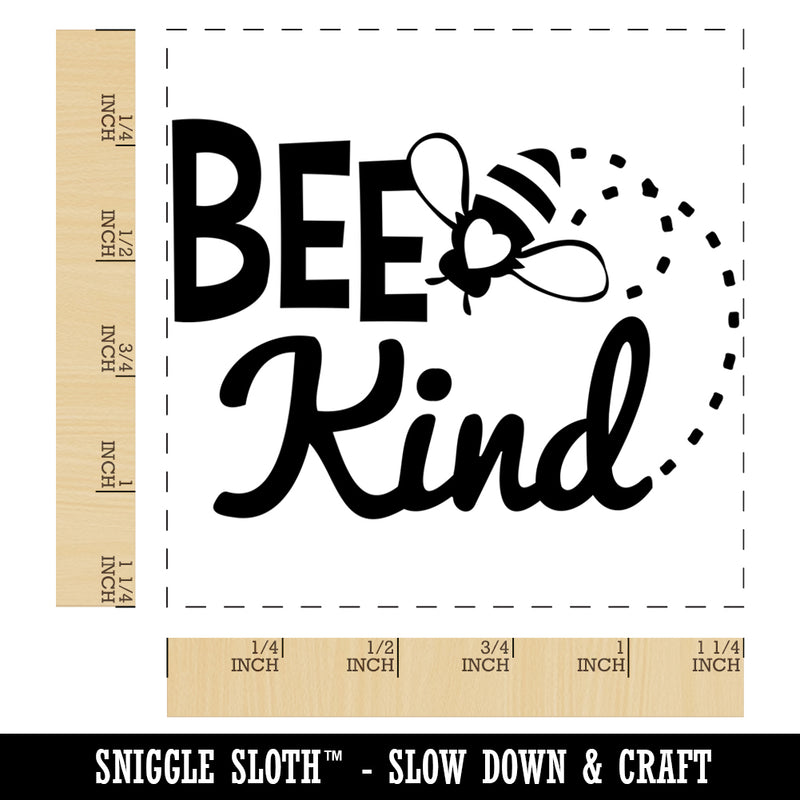 Bee Kind Honey Insect Square Rubber Stamp for Stamping Crafting