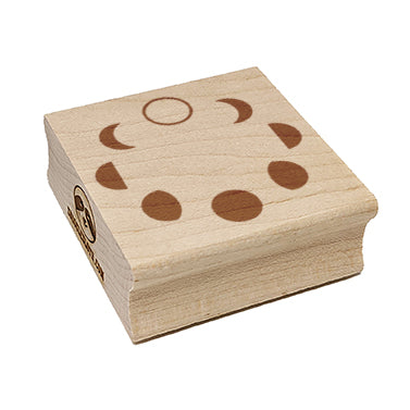 Moon Phases Circle Square Rubber Stamp for Stamping Crafting