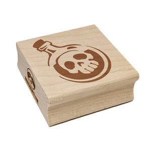 Skull Poison Potion Bottle Square Rubber Stamp for Stamping Crafting