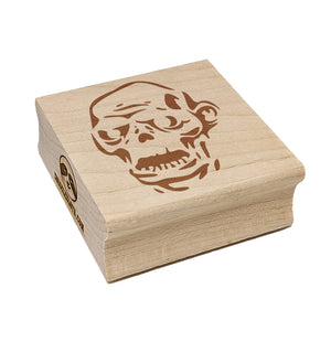 Spooky Zombie Head Halloween Monster Square Rubber Stamp for Stamping Crafting