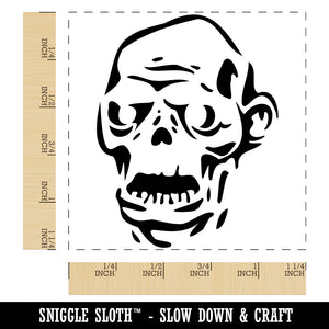 Spooky Zombie Head Halloween Monster Square Rubber Stamp for Stamping Crafting