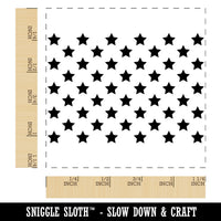 50 Stars to the American Flag USA United States Square Rubber Stamp for Stamping Crafting