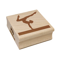 Balance Beam Artistic Gymnastics Square Rubber Stamp for Stamping Crafting