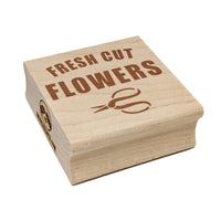 Fresh Cut Flowers Square Rubber Stamp for Stamping Crafting