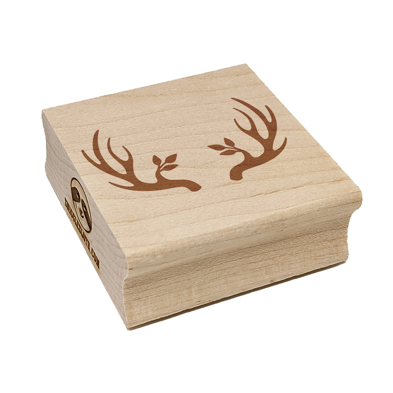 Deer Antlers Plant Detail Square Rubber Stamp for Stamping Crafting