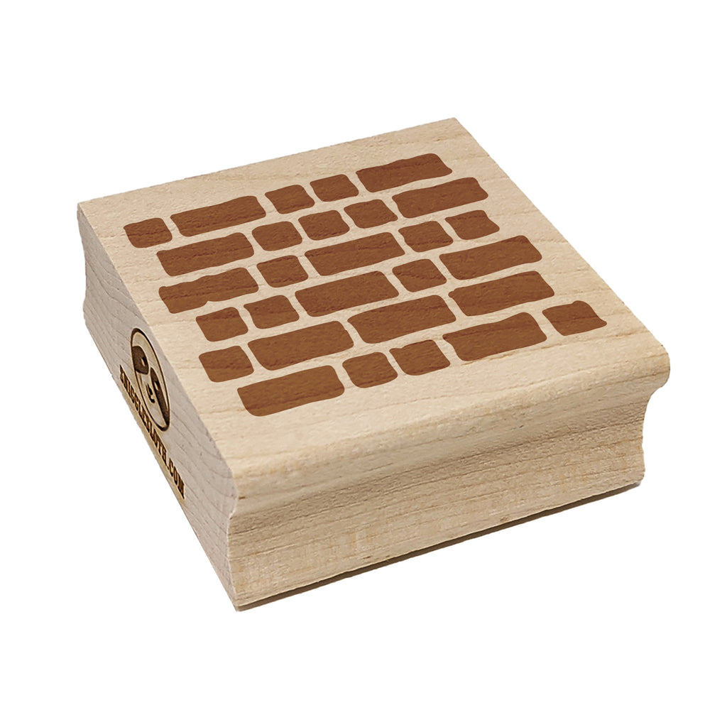 Rough Bricks Repeating Pattern Square Rubber Stamp for Stamping Crafting