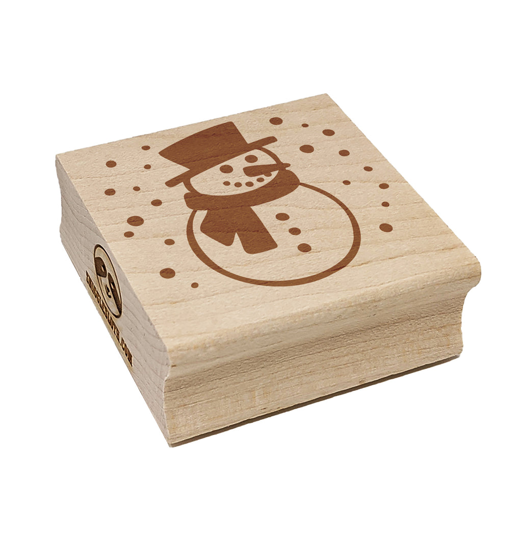 Winter Snowman Square Rubber Stamp for Stamping Crafting