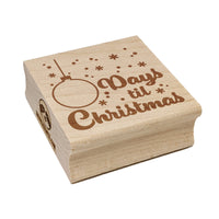 XX Days Til Christmas Ornament Snowflakes Square Rubber Stamp for Stamping Crafting