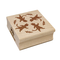 Dancing Walking Cats Pattern Square Rubber Stamp for Stamping Crafting