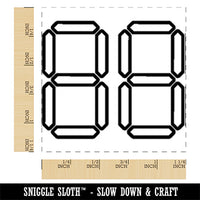 Digital Numbers Seven Segment Display Electronics Square Rubber Stamp for Stamping Crafting