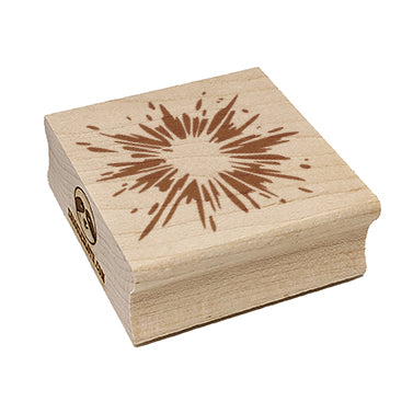 Explosion Splash Streaks Square Rubber Stamp for Stamping Crafting