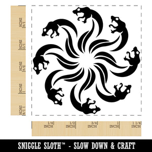 Hydra Naga Serpents Snakes Square Rubber Stamp for Stamping Crafting