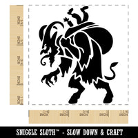 Krampus Christmas Monster Demon Devil Square Rubber Stamp for Stamping Crafting