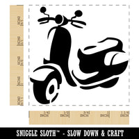 Moped Motor Scooter Motorcycle Vehicle Square Rubber Stamp for Stamping Crafting