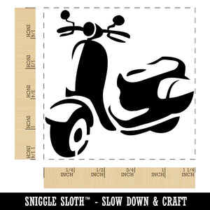 Moped Motor Scooter Motorcycle Vehicle Square Rubber Stamp for Stamping Crafting